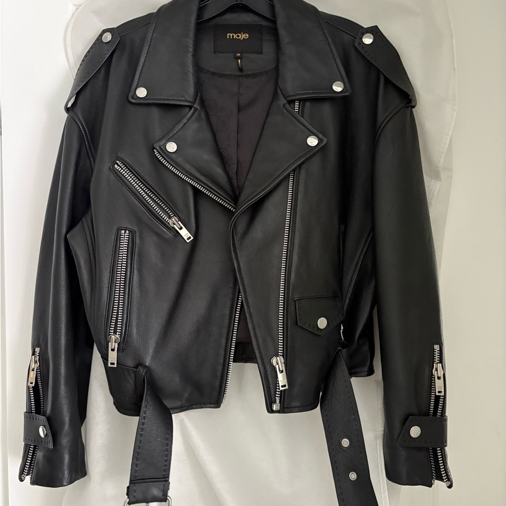 Maje Black Leather Jacket